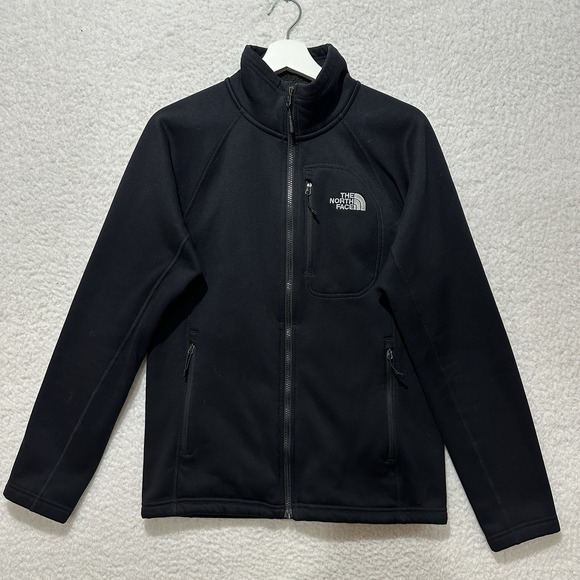 THE NORTH FACE Men's Black Full Zip Fleece Jacket Size Small - Picture 1 of 12